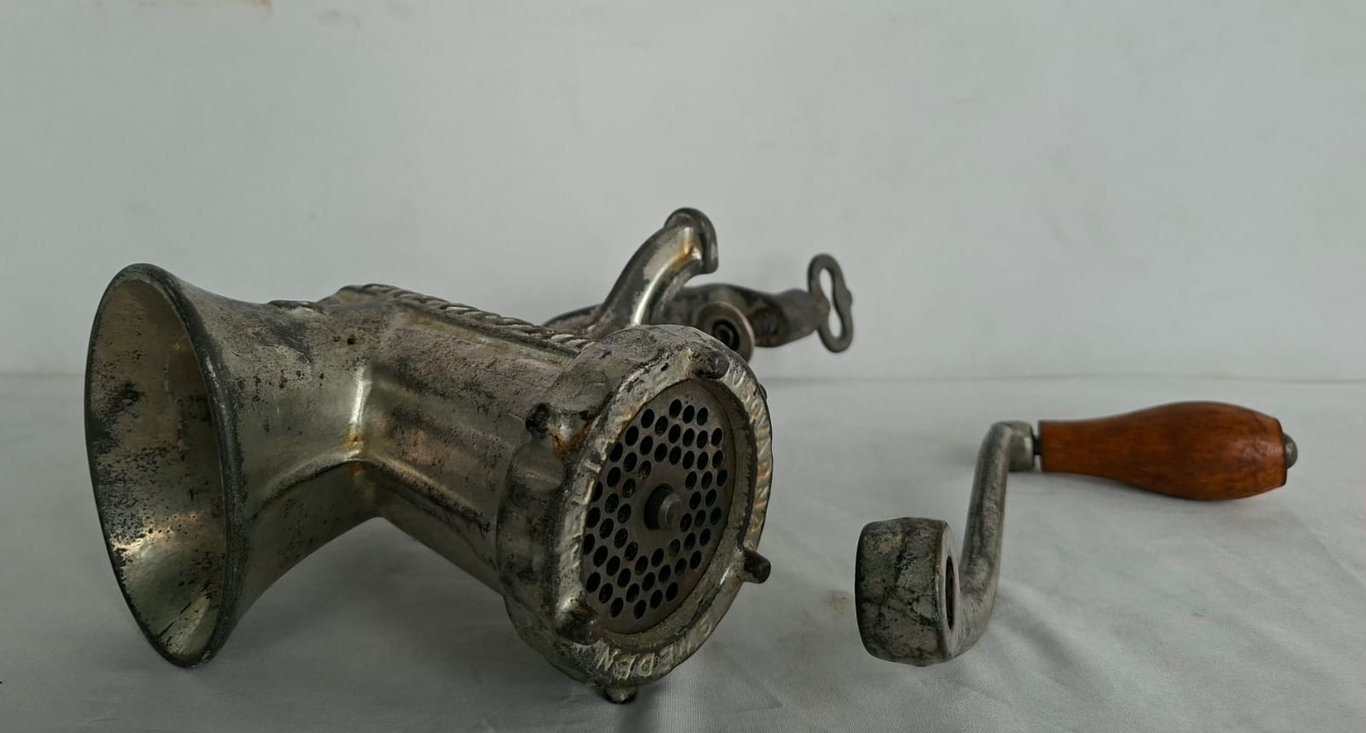 Vintage Husqvarna No. 8 Hand-Crank Meat Grinder