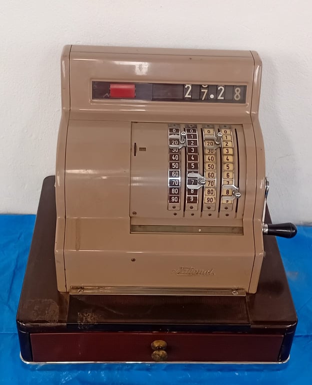 Vintage National Mechanical Cash Register