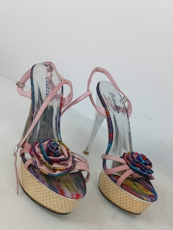 Women's High Heeled Sandals - Size 40