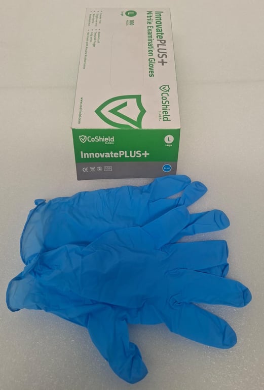 Innovate Plus & Nitrile Examination Gloves x 100 (Large)