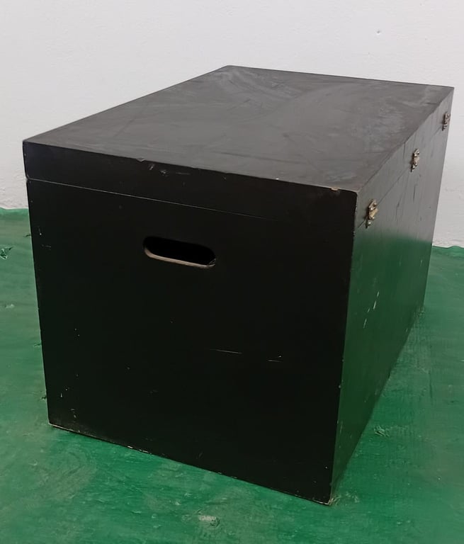 Wooden Black Storage Box