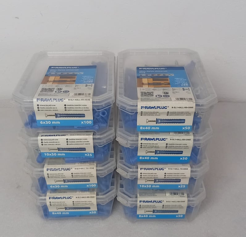 Rawlplug 4All Nylon Universal Plugs With Screws