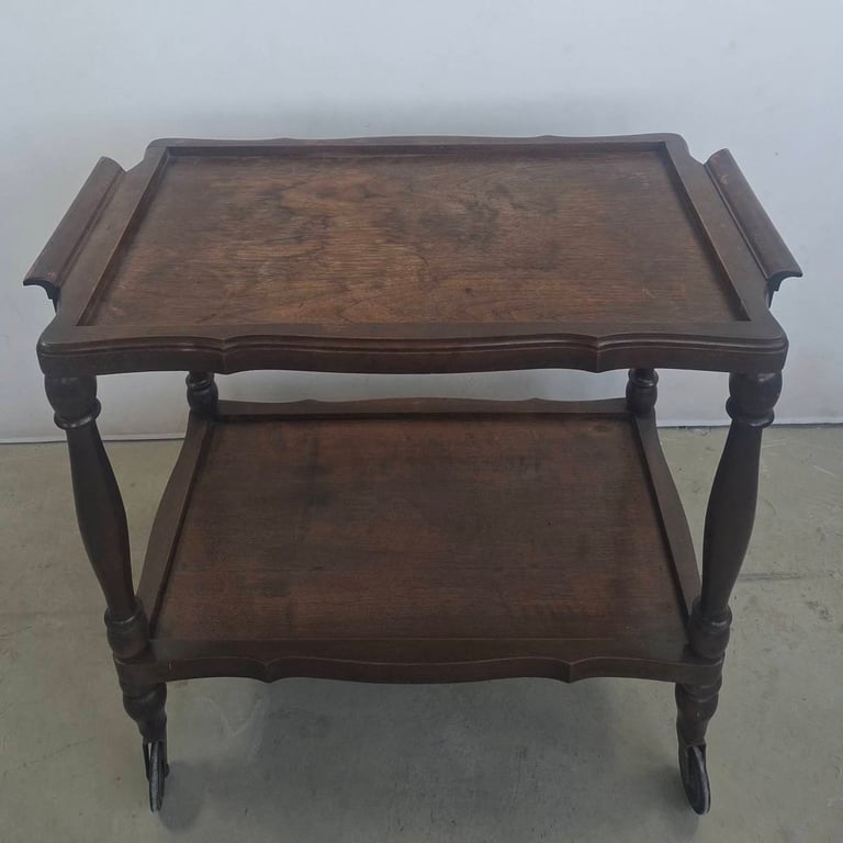 Vintage Wooden Two-Tier Side Table