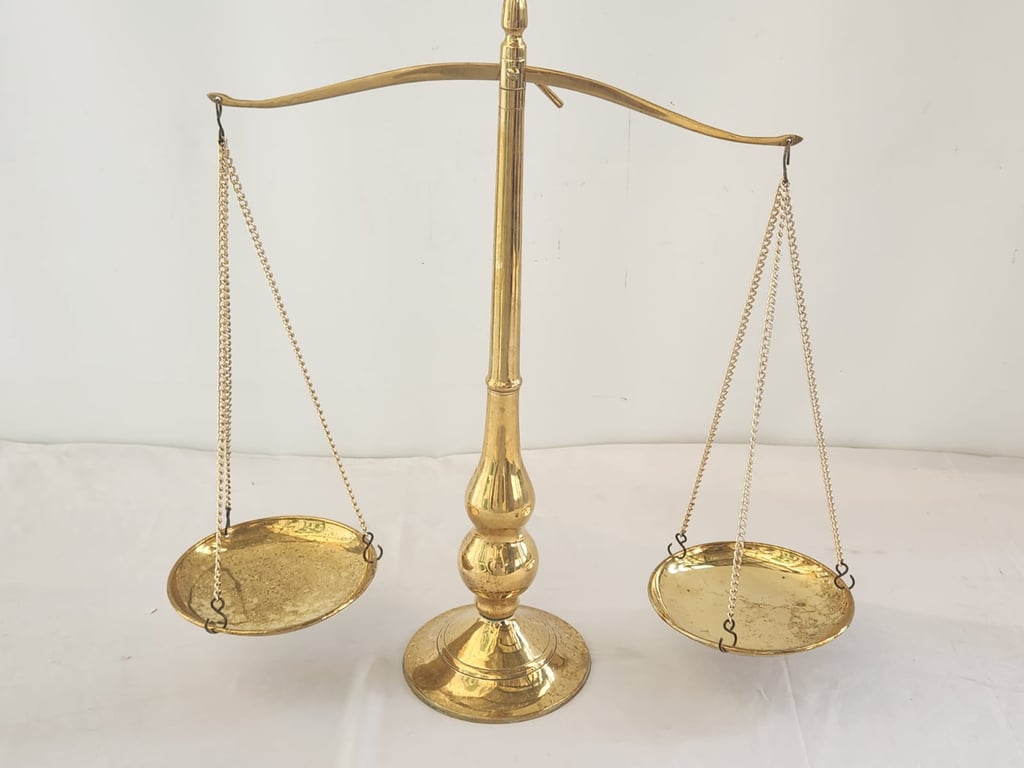 Decorative Brass Two-Pan Balance Scale