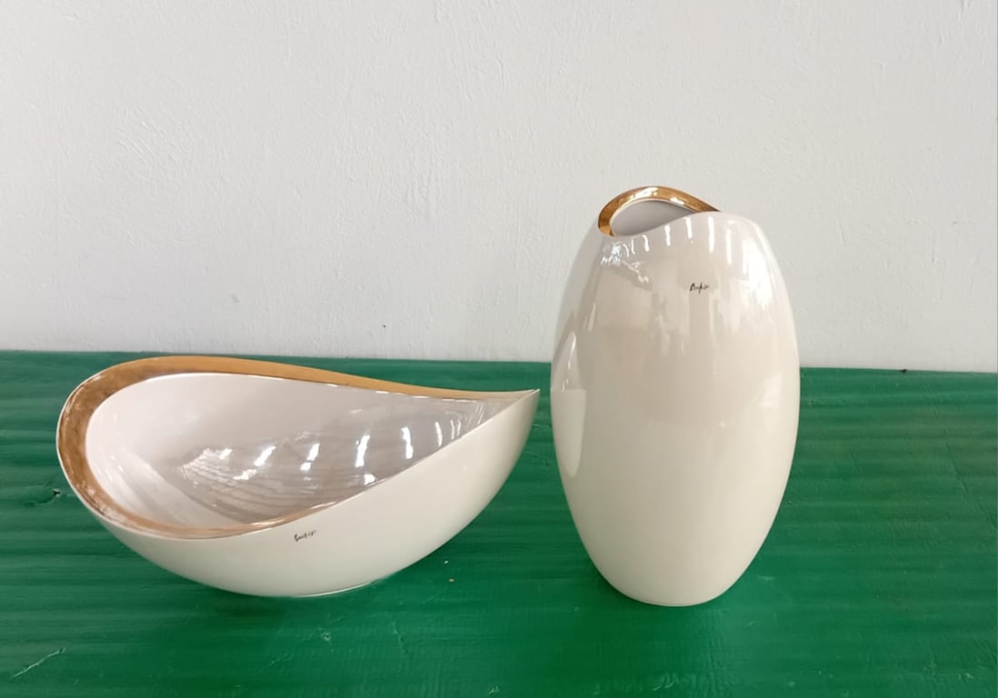 Vintage Vase & Bowl