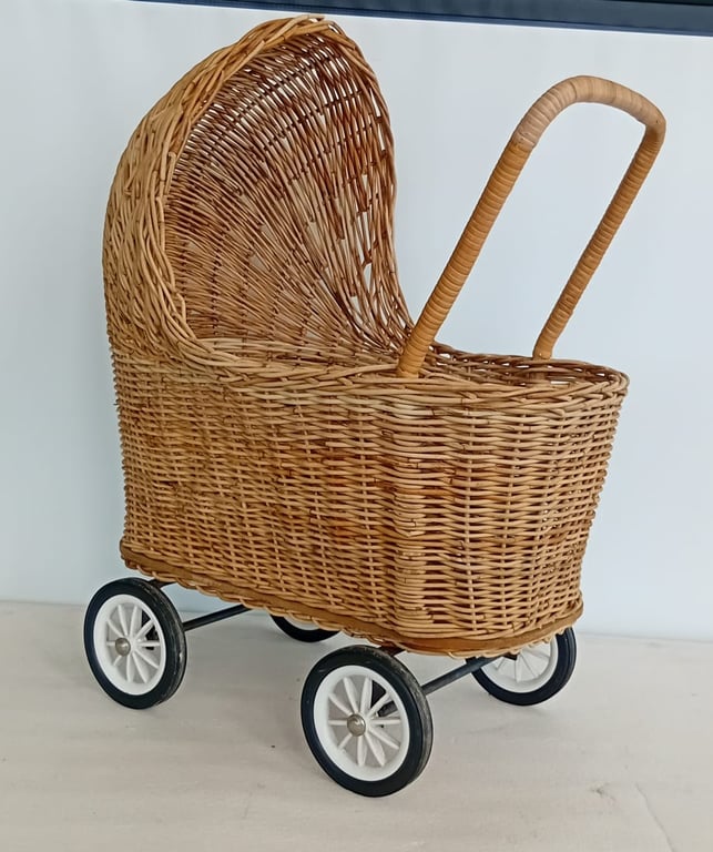 Wicker doll's pram