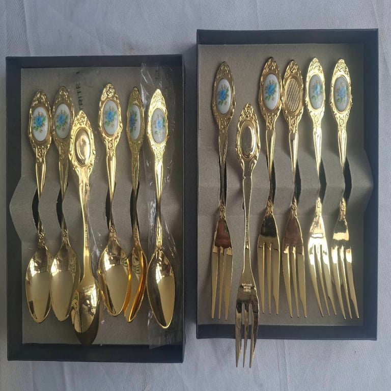 Vintage decorative spoon and fork collection