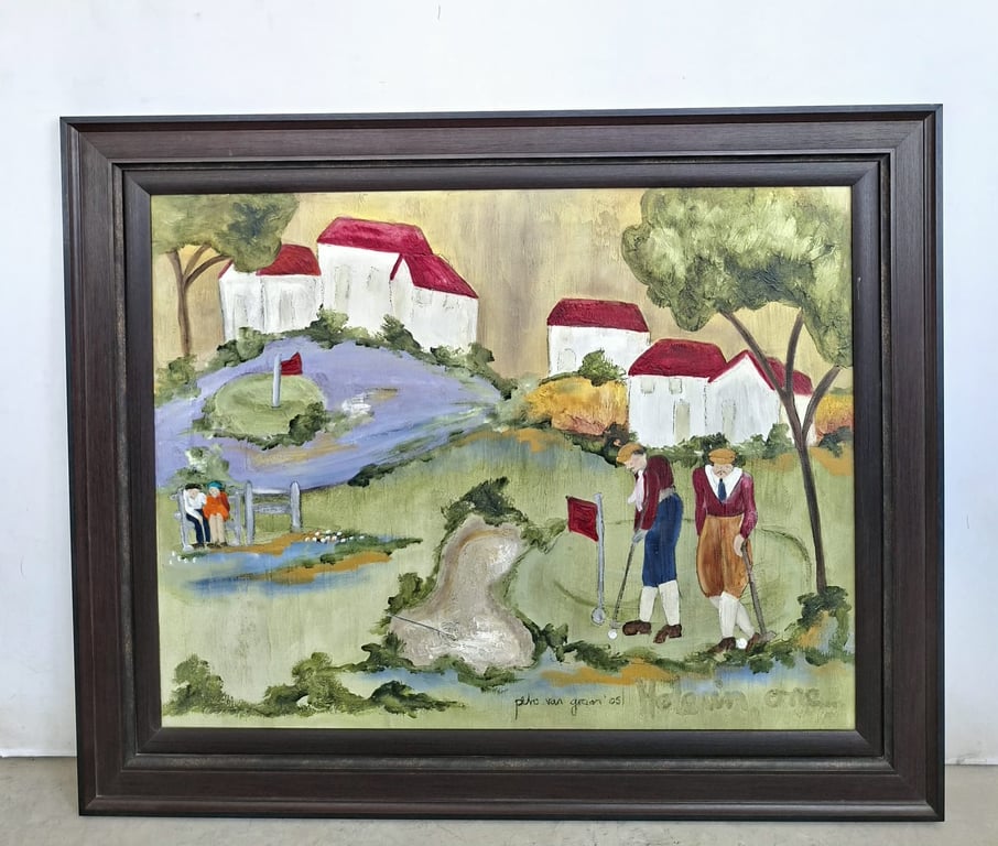 Large Framed Landscape Painting Signed Petro Van Graan(UAP)