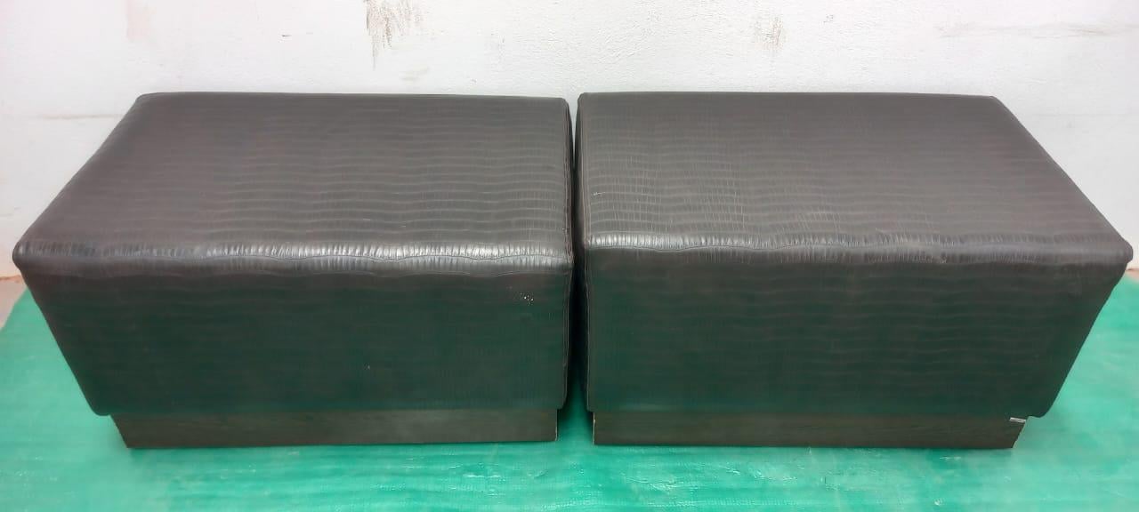 Upholstered Ottomans x2