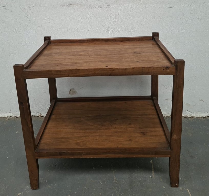 Vintage Two-Tier Wooden Side Table