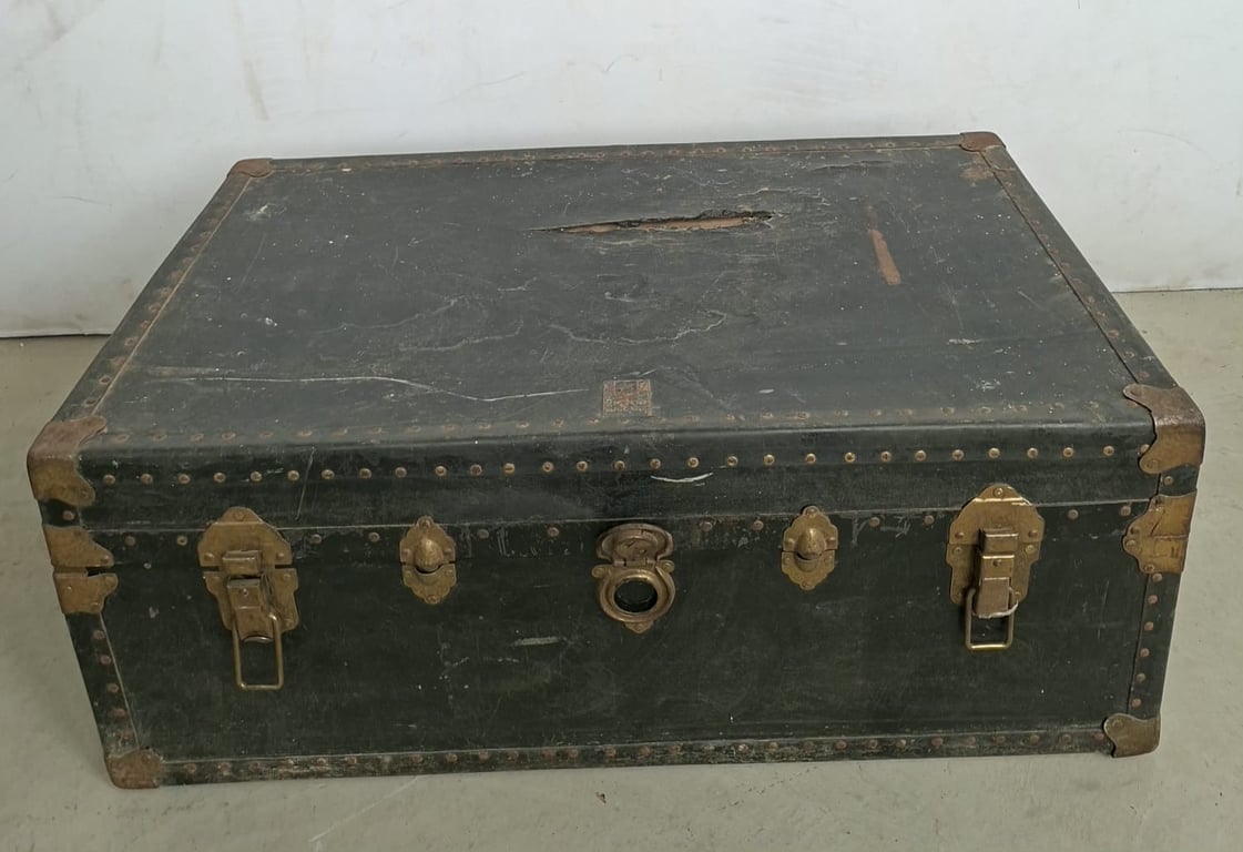 Vintage Metal Storage Trunk