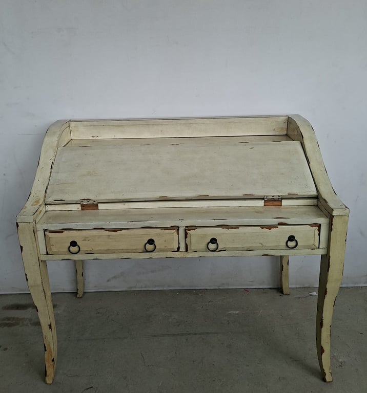 Vintage Wooden Writing Desk with Lift-Top Compartment