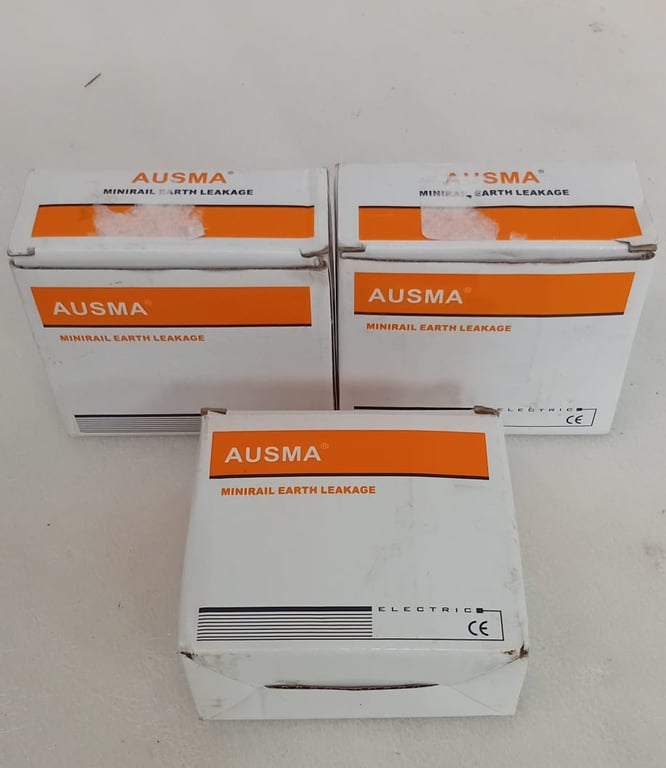 3 x Ausma Minirail Earth Leakage