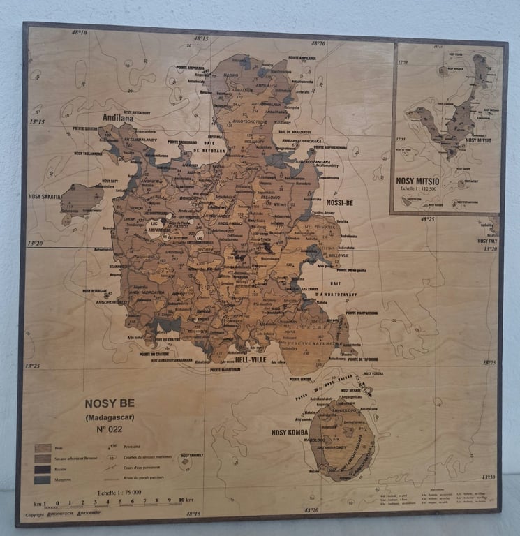 Wooden Map Plaque