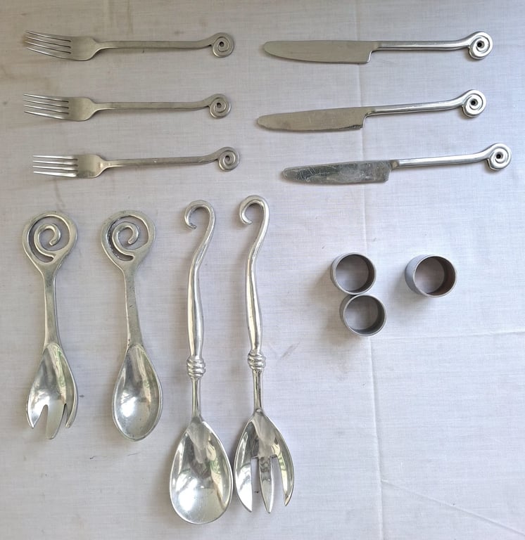 Carol Boyes like assorted Silver-Plated Cutlery Set