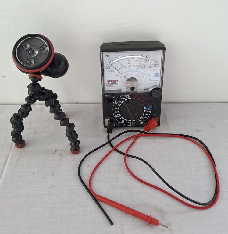 Analog Multimeter (Volt-Ohm Meter / VOM) and Light