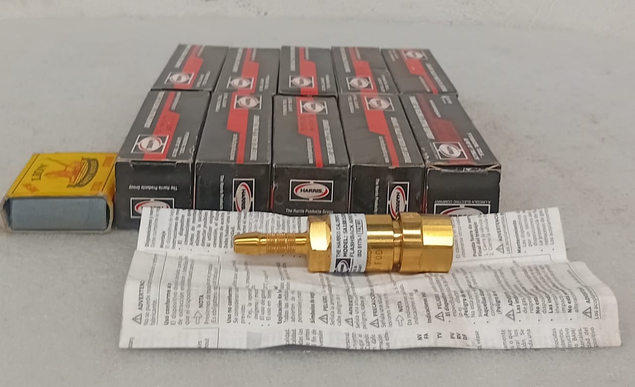 Harris Flashback Arrestor / Gas Safety Valve – Brass (New, Boxed Lot)