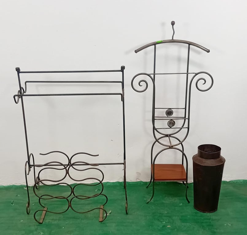 Joblot Of Decorative Iron Stands & Vase