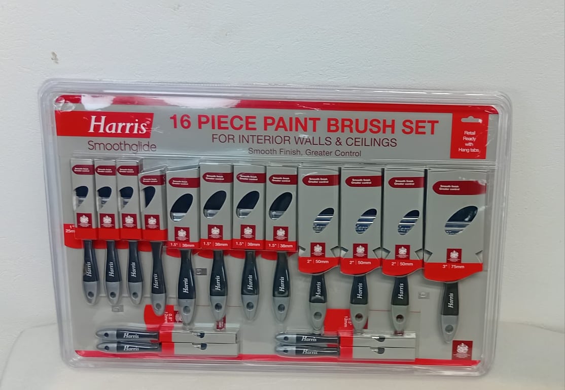 Harris Smooth Glide 16 Piece Paint Brush Set