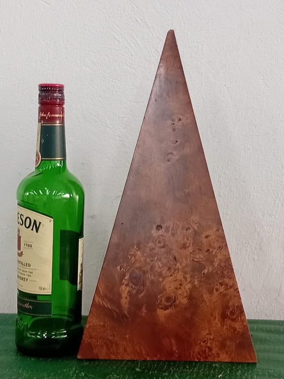 Solid Wooden Pyramid Sculpture / Decorative Obelisk