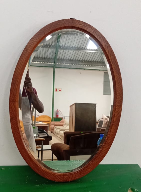 Vintage Oval Framed Mirror