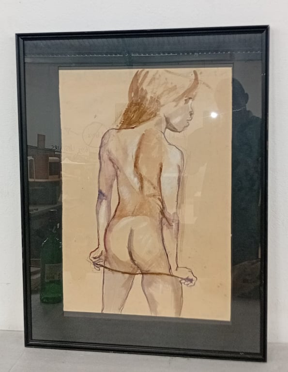 Original framed figurative artwork