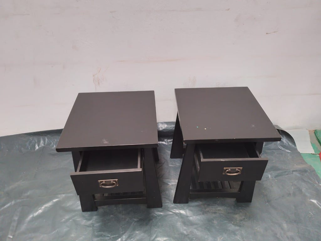 Wooden end Tables/ Pedestals x 2