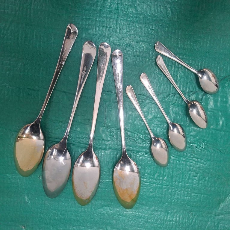 Collection Of Silver Plated & Gold Spoons
