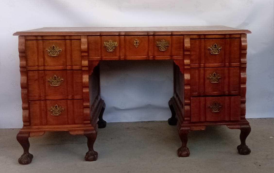 Vintage Wooden Writing Desk / Dressing Table with Drawers