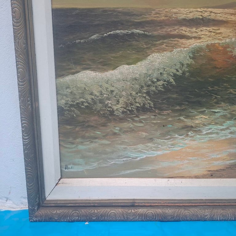 Framed Seascape Painting