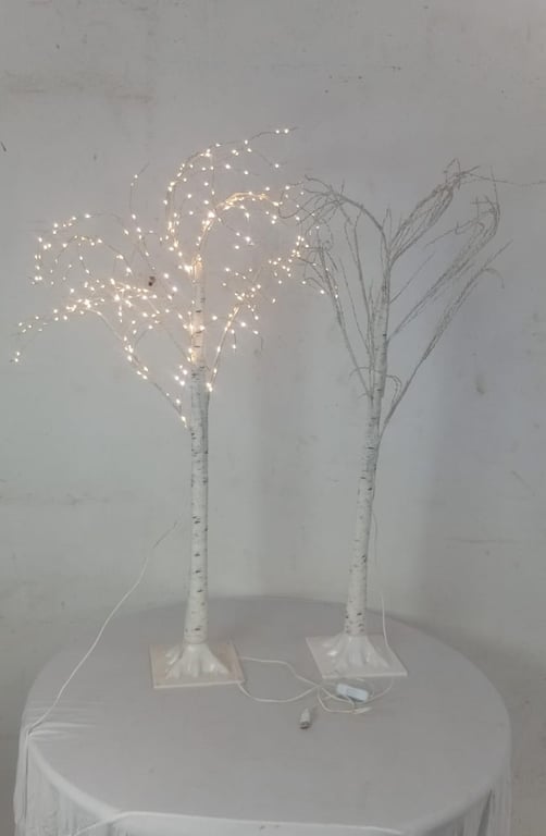 2 X LED Lit Birch Trees