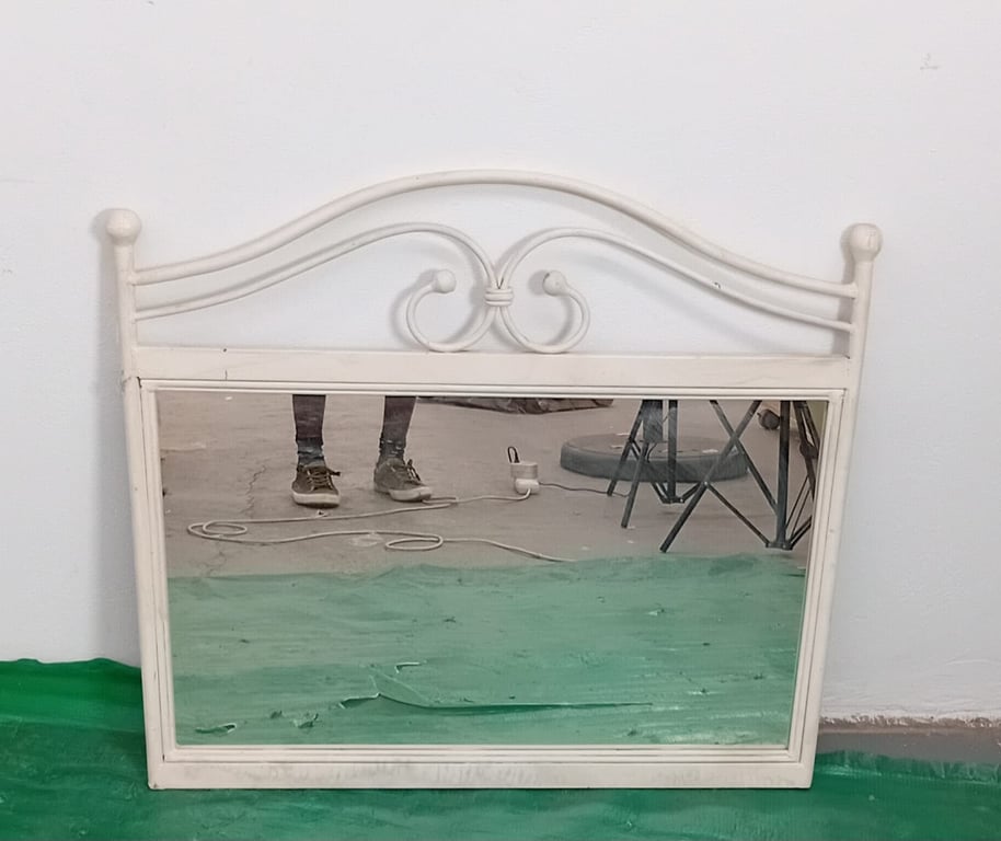 White Metal Decorative Mirror