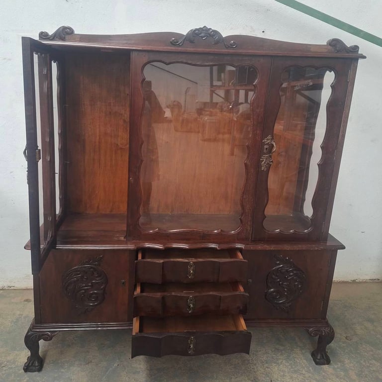Vintage Wooden Display Cabinet