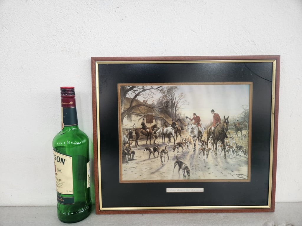 Framed Hunting Print after George Wright – “A Hunting Morning”