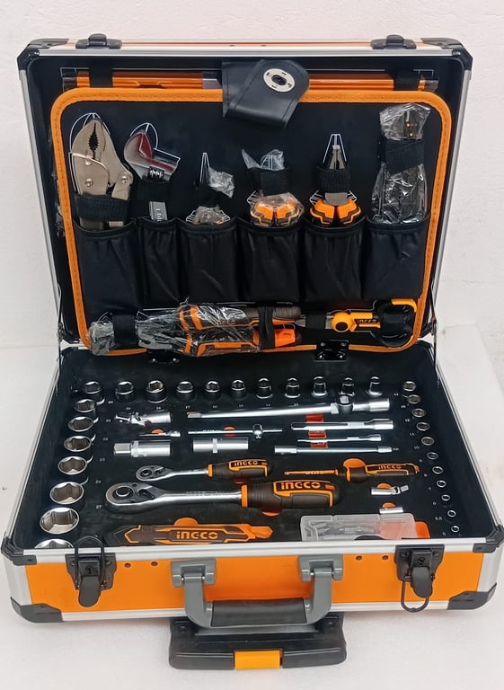 Ingco – 147 Piece Professional Tool Kit in Aluminium Carry Case (Socket & Hand Tool Set)