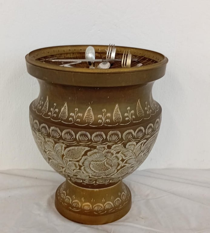 Vintage Brass Bowl & Cutlery