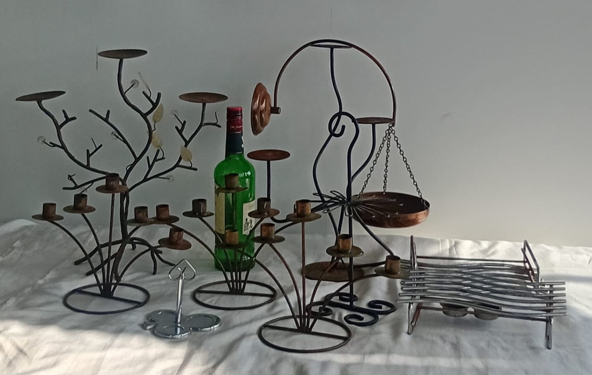 Decorative Metal Candle Holders-Mixed Lot