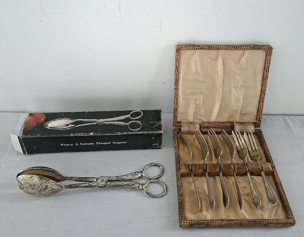 vintage Cake Forks and Tongs