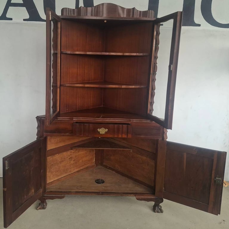 Vintage Corner Display Cabinet