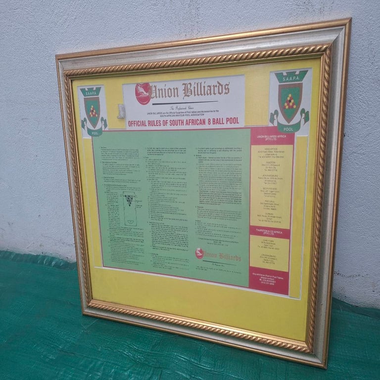 Union Billards Frame
