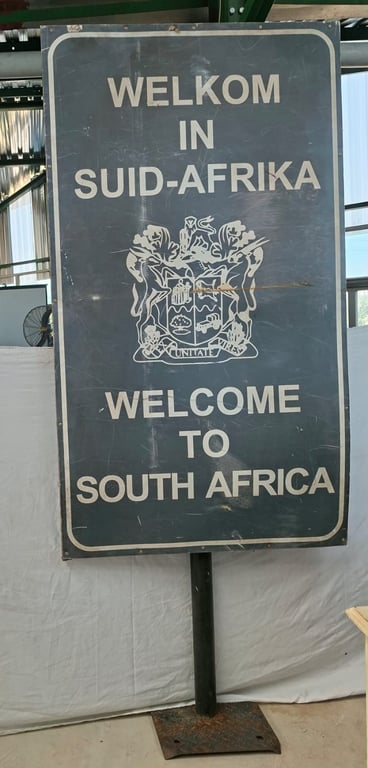 Collectable Vintage “Welcome to South Africa” Road Sign
