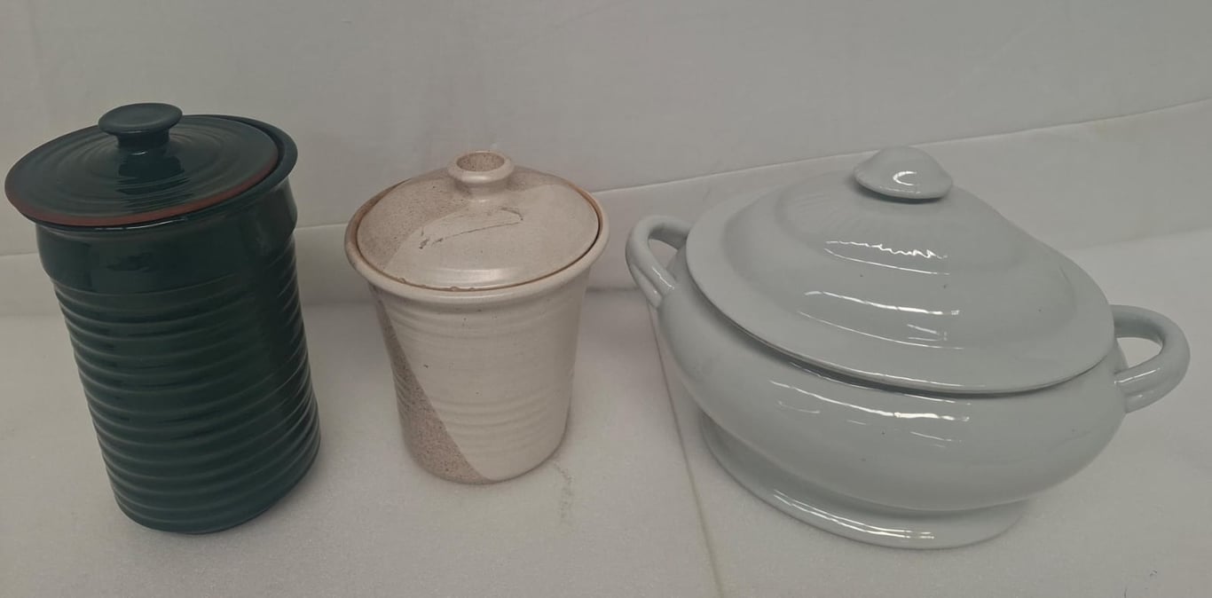 2 x Ceramic Cannisters and Soup Terrine