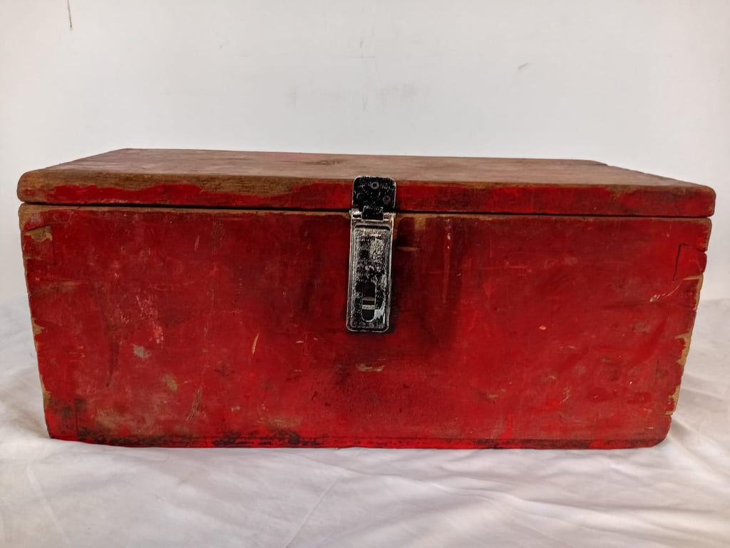 Vintage Wooden Explosives Storage Box