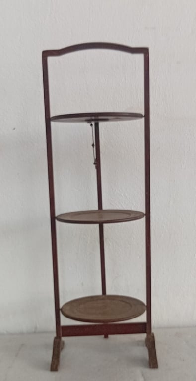 Vintage Wooden Three-Tier Display Stand / Cake Stand