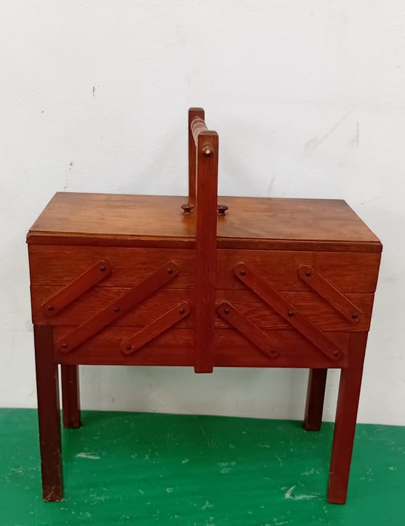 Vintage wooden sewing box