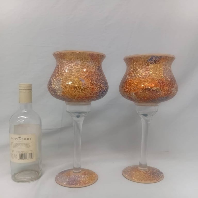 Decorative Glass Candle Holders(2)