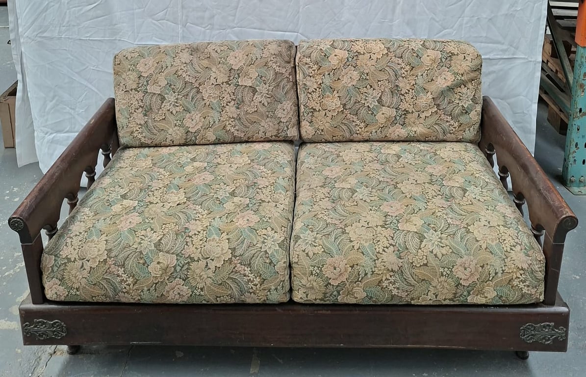 Vintage Wooden Two-Seater Couch (WAP)