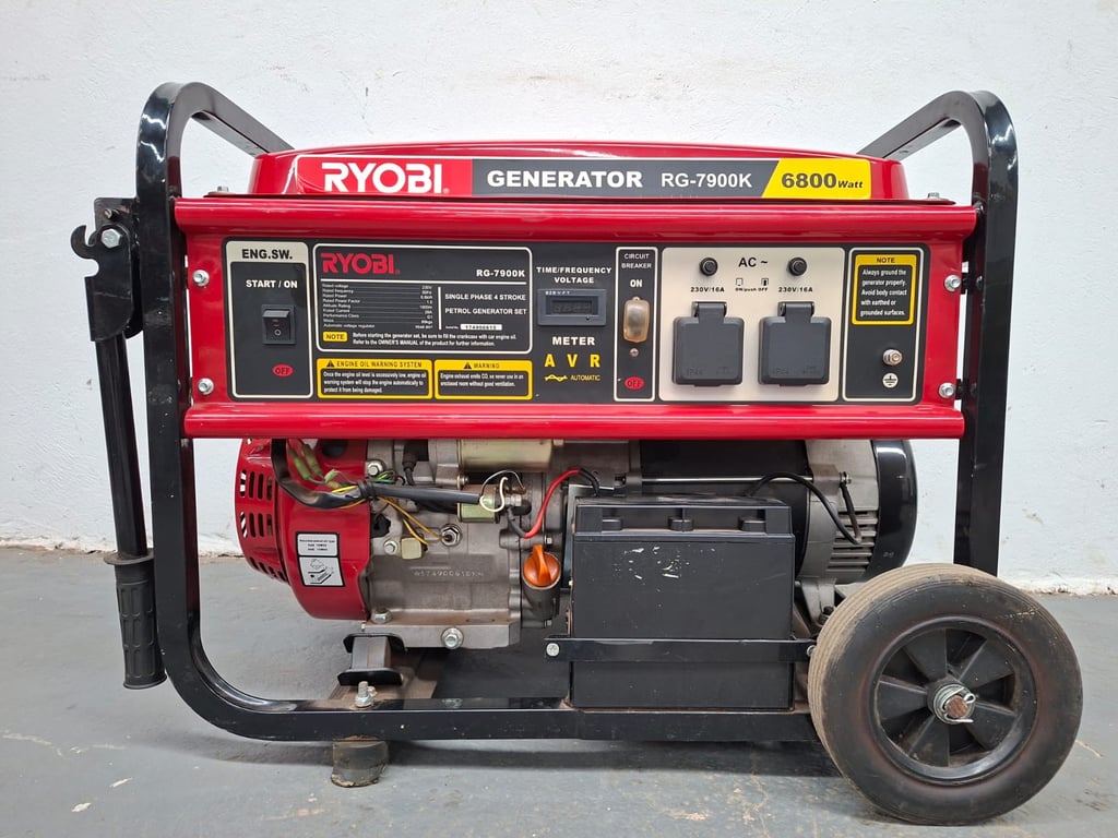 Ryobi RG7900K Portable Petrol Generator with Electric Start