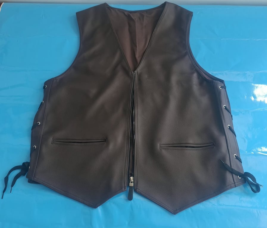 Mens Faux Leather Vest x3 (Large)