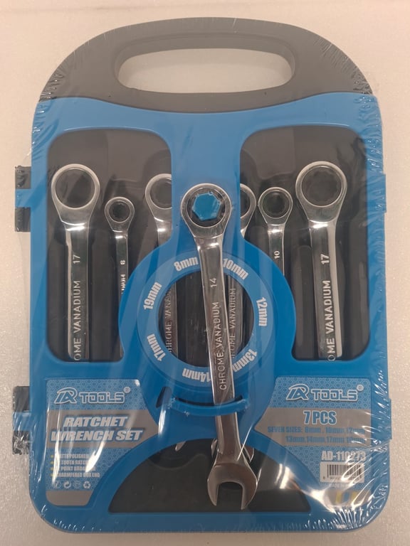 7Pcs Ratchet Wrench Set (8,10,12,13,14,17,19mm)